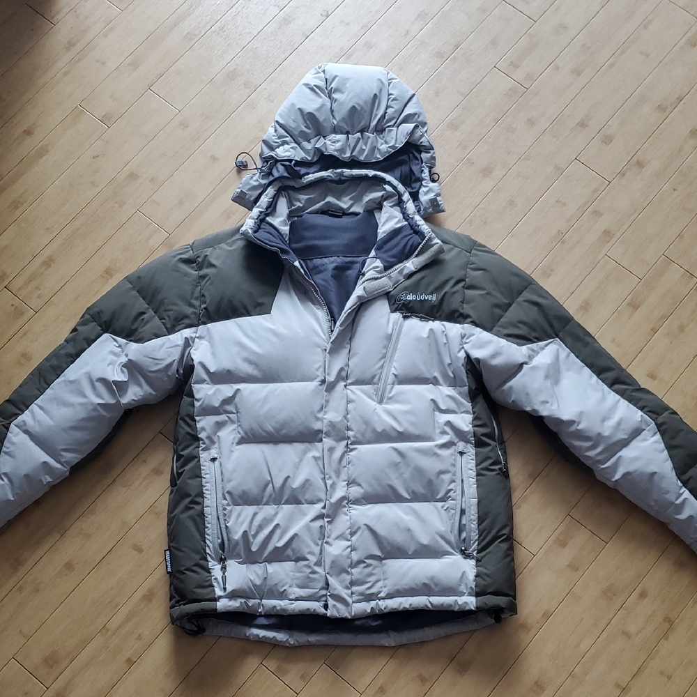 Cloudveil Men's Gray Down Ski Jacket - image 1